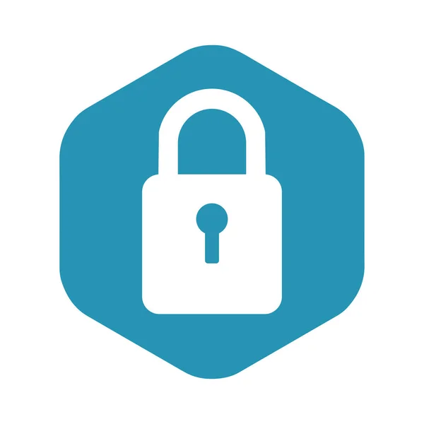 Lock Icon Closed Padlock Symbolizing Protection Protection Vector Illustration Isolated — Stok Vektör