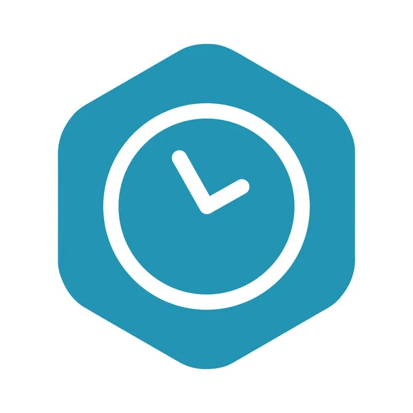 Ícone Relógio Círculo Com Setas Indicando Hora Símbolo Mídia Ilustração — Vetor de Stock