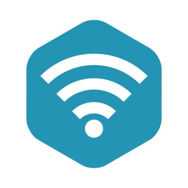 Simge Wi-Fi. Verileri uzaktan ileten bir sinyal simgesi. Beyaz arkaplanda izole edilmiş tasarım ve ağ için vektör illüstrasyonu.