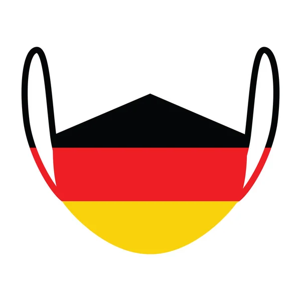 Driekleurige Medische Badge Kleuren Van Duitse Vlag Epidemie Van Het — Stockvector