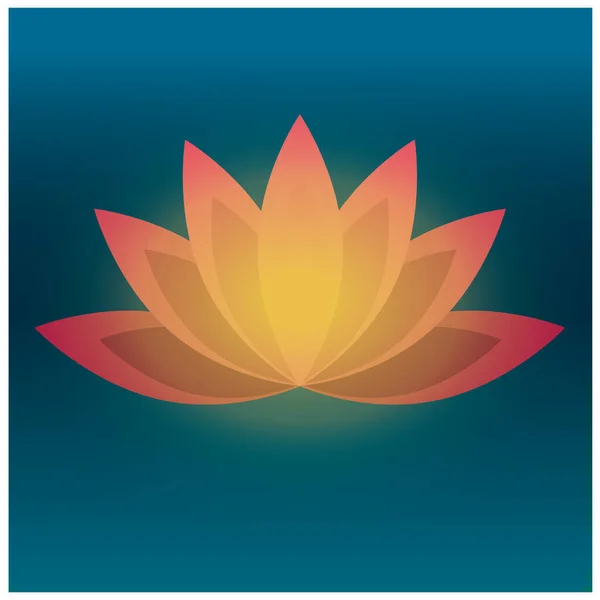 Prachtige Lotus Bloem Lotus Icoon Vector Illustratie Geïsoleerd Een Witte — Stockvector