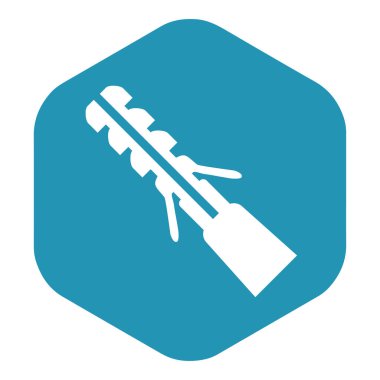 İnşaat perdeleri olan ikon. Çeşitli malzemelerdeki vidaları tamir etmek için. İnşaat ve onarım aletleri. Tasarım ve web için beyaz arkaplanda izole edilmiş vektör illüstrasyonu.