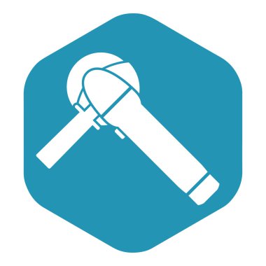 Kum makinesi simgesi. Çeşitli malzemelerden yapılmış zımparalamak ve cilalamak için bir araç. Tasarım ve web için beyaz bir arkaplanda izole edilmiş vektör illüstrasyonu.