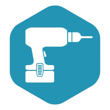 Darbe anahtarının canı cehenneme. Tork ayarlı manüel güç aracı veya pnömatik araç. Tasarım ve web için beyaz bir arkaplanda izole edilmiş vektör illüstrasyonu.