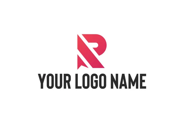 Kırmızı Logosu Tasarımının Vektör Çizimi Beyaz Arkaplanda Izole — Stok Vektör