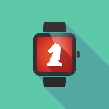 Uzun gölge akıllı seyretmek bir şövalye satranç rakam ile