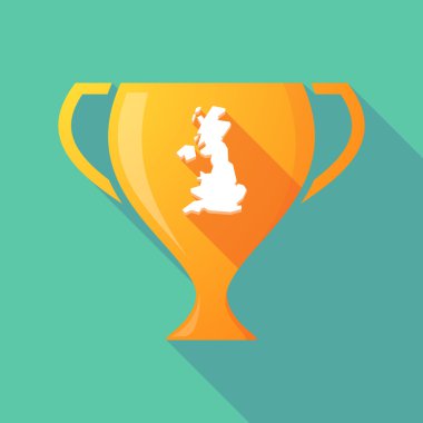 Gölge Altın Ödülü Kupası kadar bir harita ile İngiltere'nin 