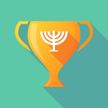 Uzun gölge Altın Ödülü Kupası ile bir avize