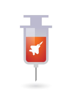 Bir savaş uçağı ile izole şırınga