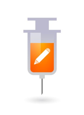 Bir kalem ile izole şırınga