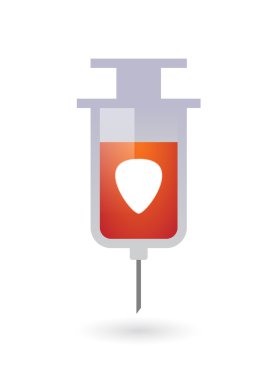 Bir mızrap ile izole şırınga