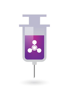 Kimyasal silah işareti ile izole şırınga