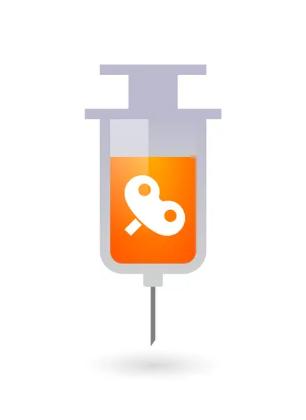Isolated  syringe with a toy crank — Stock Vector