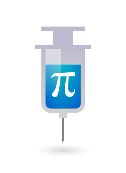 Izolované stříkačka s symbol čísla pí — Stockový vektor