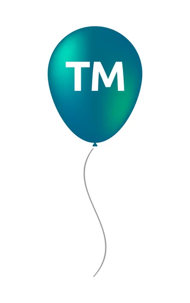 Isolated balloon with    the text TM — Stock Vector