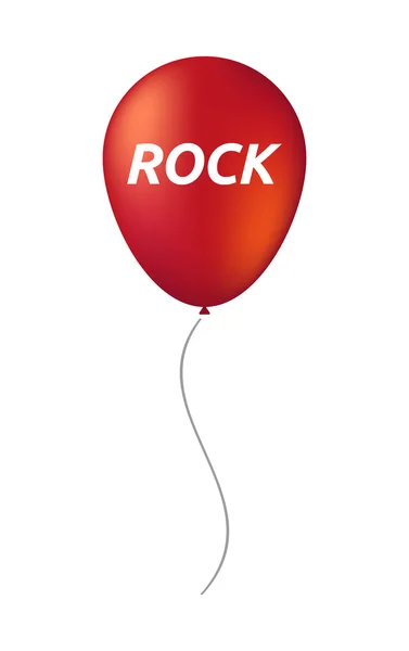 Isolerade ballong med texten Rock — Stock vektor