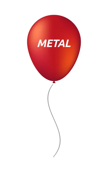 Isolierter Ballon mit dem Text Metall — Stockvektor