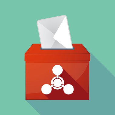 Uzun gölge oy sandığı bir kimyasal silah işareti ile