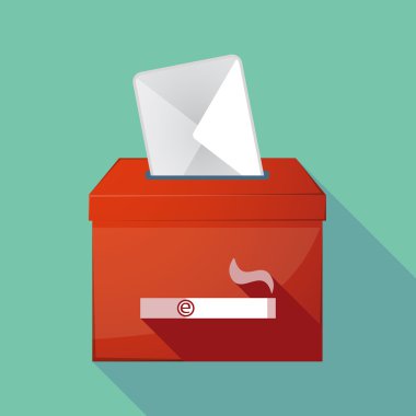 Uzun gölge oy sandığı ile elektronik sigara