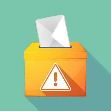 Uzun gölge oy sandığı bir uyarı sinyali ile