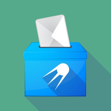 Uzun gölge oy sandığı bir vintage uydu