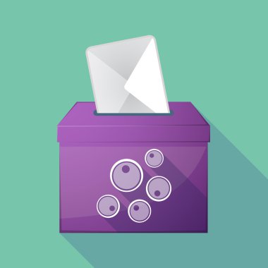 Uzun gölge oy sandığı yumurta ile