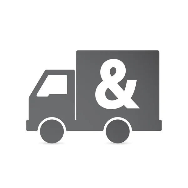 Camion de livraison isolé avec une ampoule — Image vectorielle