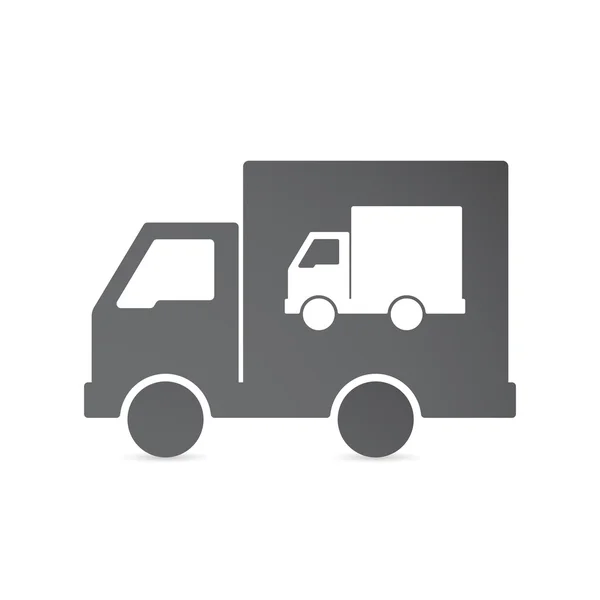 Isolated delivery truck with a  delivery truck — ストックベクタ