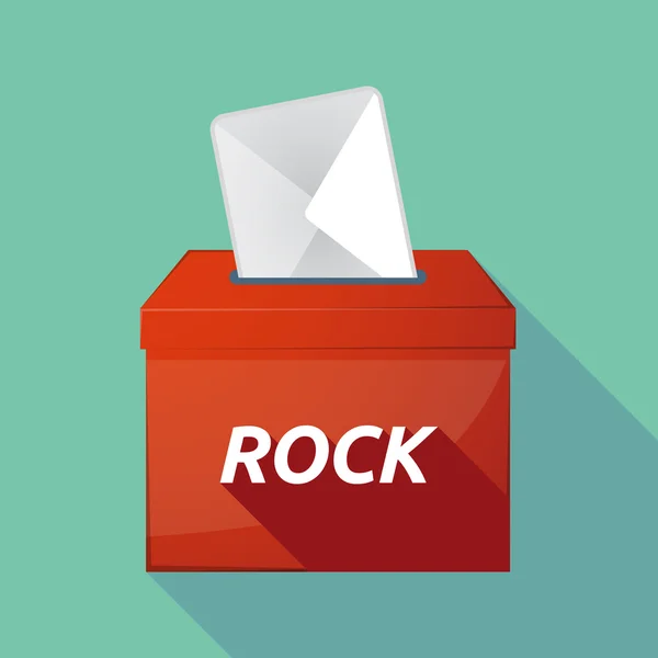 Votazione ombra lunga con il testo ROCK — Vettoriale Stock
