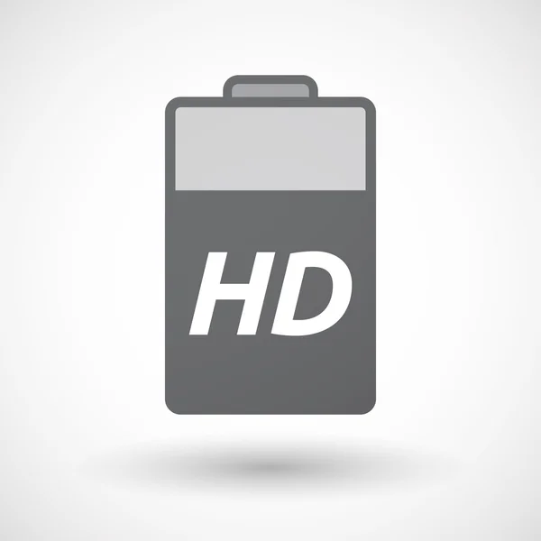Isolated  battery icon with    the text HD — ストックベクタ