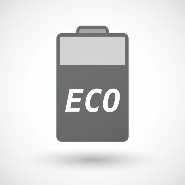 Icono de batería aislada con el texto ECO — Archivo Imágenes Vectoriales