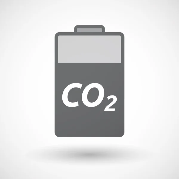 Isolated  battery icon with    the text CO2 — Stock Vector