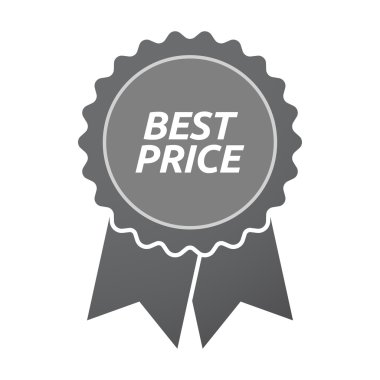 Metin en iyi fiyat ile izole rozet simge