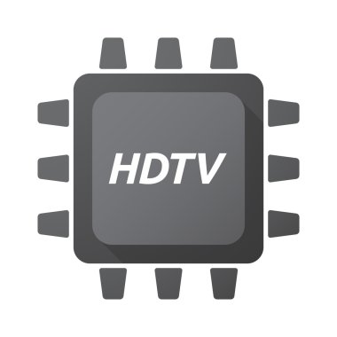 Metin Hdtv izole merkezi işlem birimi simgesiyle