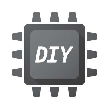 Metin DIY izole merkezi işlem birimi simgesiyle