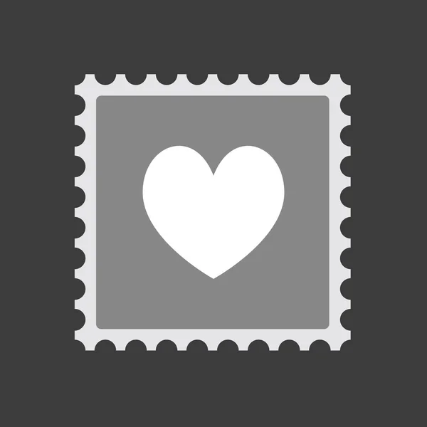 Erillinen postimerkki kuvaketta sydän pokeri pelikortti merkki — vektorikuva