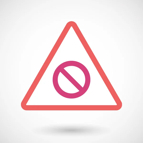 Icono de señal de advertencia aislada con un signo prohibido — Archivo Imágenes Vectoriales