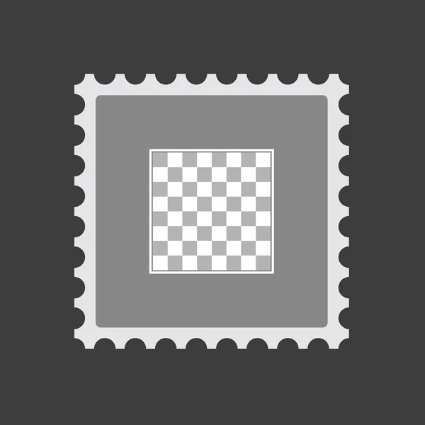 隔离的邮件邮票图标一个棋盘 — 图库矢量图片