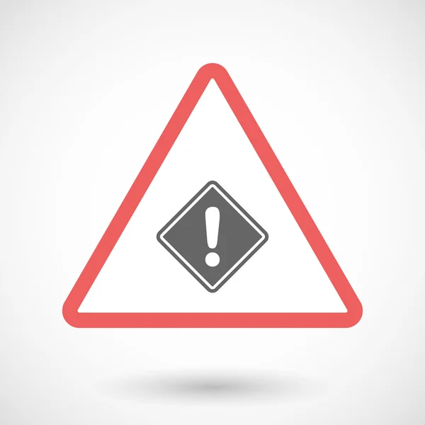 Icono de señal de advertencia aislada con una señal de advertencia — Vector de stock