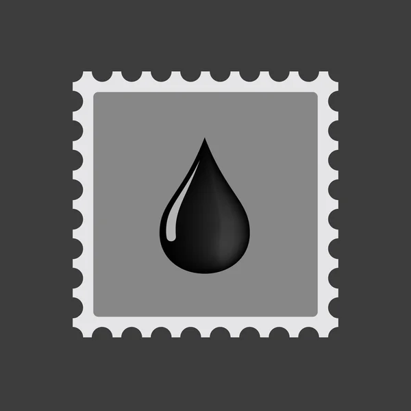 Isolated mail stamp icon with  an oil drop icon — Stock Vector