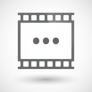 İzole 35mm film çerçeve slayt photogram ortho üç nokta ile