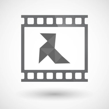 İzole 35mm film çerçeve slayt photogram kağıt kuş