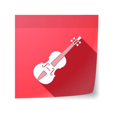 Bir keman ile izole yapışkan not