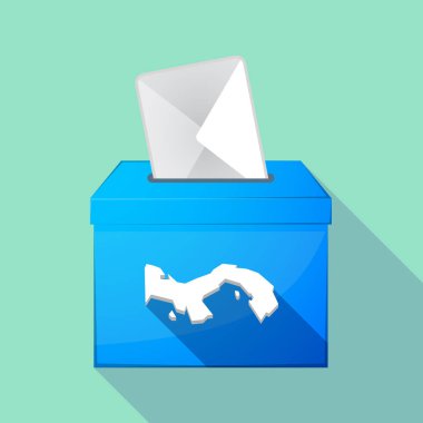 Uzun gölge oy sandığı Panama harita ile