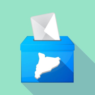 Uzun gölge oy sandığı Catalonia Haritası ile