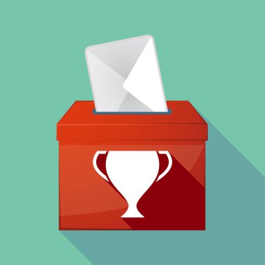 Uzun gölge oy sandığı ile bir ödül Kupası