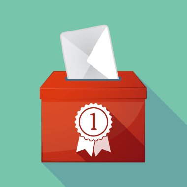 Uzun bir şerit Ödülü ile gölge oy sandığı