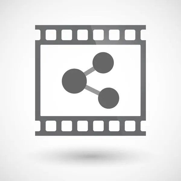 Απομονωμένες 35mm ταινία καρέ φωτογράφημα φωτογραφικών διαφανειών με το σύμβολο του δικτύου — Διανυσματικό Αρχείο