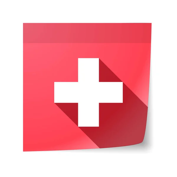 İsviçre bayrağı ile izole yapışkan not — Stok Vektör