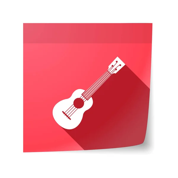 Isolated sticky note with  an ukulele — Stock Vector